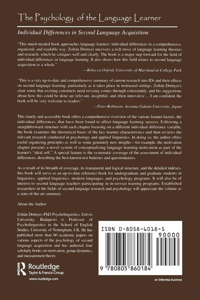 Produktbild: The Psychology of the Language Learner