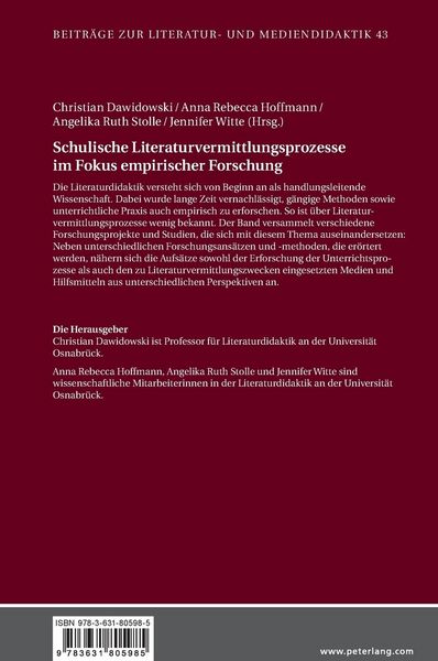 Produktbild: Schulische Literaturvermittlungsprozesse im Fokus empirischer Forschung
