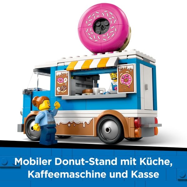 Produktbild: LEGO City Donut Truck - Spielzeug Foodtruck f&uuml;r Kinder ab 5 Jahren 60452