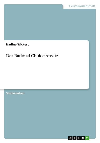 Produktbild: Der Rational-Choice-Ansatz