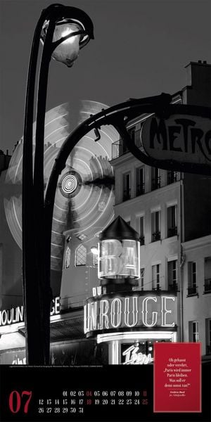 Produktbild: Paris, je t&rsquo;aime Literatur-Kalender 2027