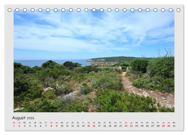 Produktbild: Menorca, die sch&ouml;ne Schwester (Tischkalender 2026 DIN A5 quer), CALVENDO Monatskalender