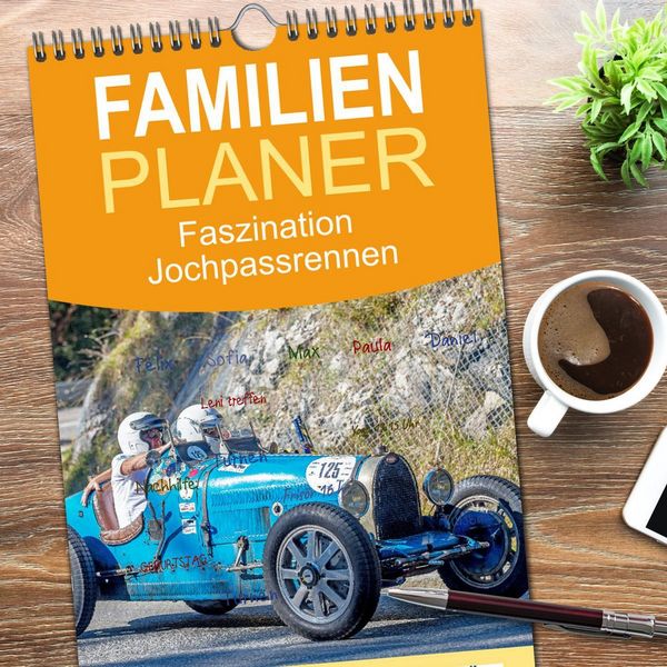 Produktbild: Familienplaner 2026 - Faszination Jochpassrennen mit 5 Spalten (Wandkalender, 21 x 45 cm) CALVENDO
