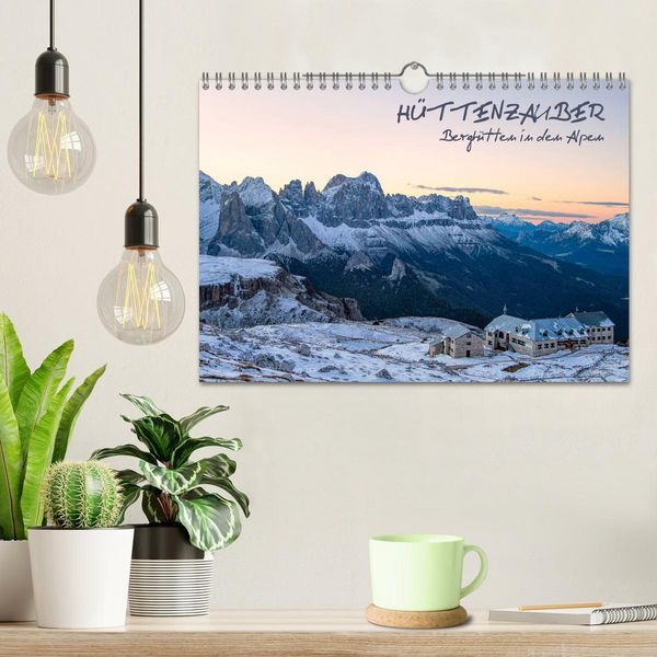 Produktbild: H&uuml;ttenzauber: Bergh&uuml;tten in den Alpen (Wandkalender 2026 DIN A4 quer), CALVENDO Monatskalender