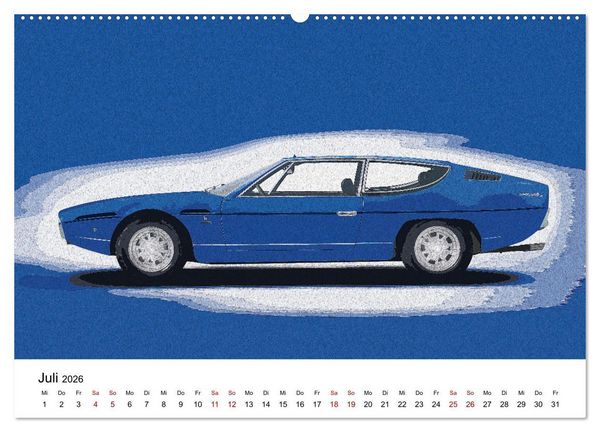 Produktbild: Car Art Edition Sportwagenlegenden (Wandkalender 2026 DIN A2 quer), CALVENDO Monatskalender