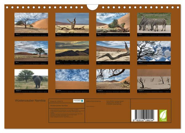 Produktbild: W&uuml;stenzauber Namibia (Wandkalender 2026 DIN A4 quer), CALVENDO Monatskalender