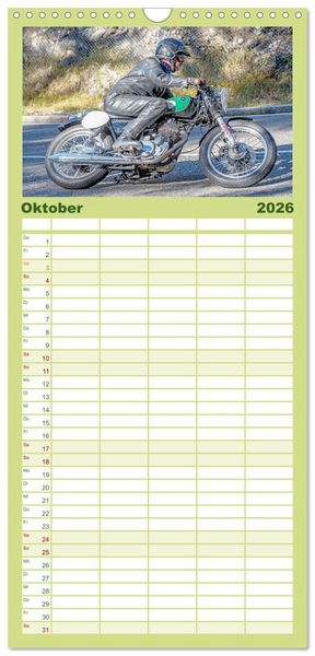 Produktbild: Familienplaner 2026 - Motorr&auml;der am Jochpass mit 5 Spalten (Wandkalender, 21 x 45 cm) CALVENDO