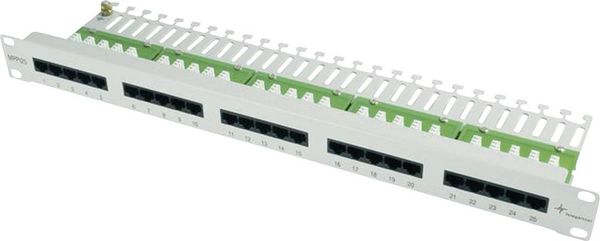 'Telegärtner 100007031 24 Port Netzwerk-Patchpanel 483mm (19') CAT 3 1 HE Bestückt'