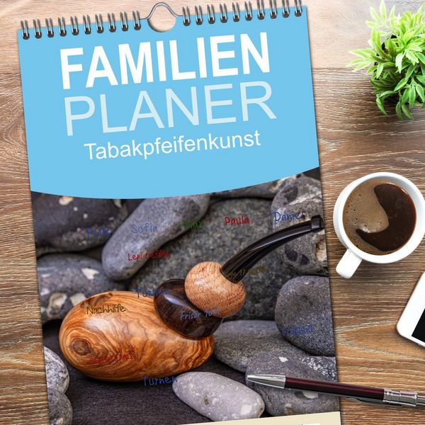 Produktbild: Familienplaner 2026 - Tabakpfeifenkunst mit 5 Spalten (Wandkalender, 21 x 45 cm) CALVENDO
