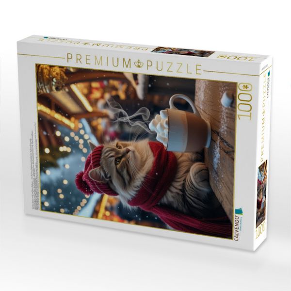 Produktbild: CALVENDO Puzzle Winterkatze mit hei&szlig;em Kakao - niedliches Weihnachtsbild f&uuml;r Katzenfreunde

Winterkatze mit hei&szlig;er Schokolade - gem&uuml;tliches Weihnachts