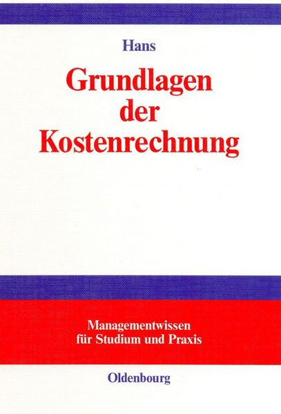 Produktbild: Grundlagen der Kostenrechnung