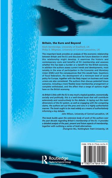 Produktbild: Britain, the Euro and Beyond
