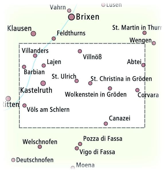Produktbild: Publicpress Rad- und Wanderkarte Gr&ouml;dnertal, Seiser Alm / Val Gardena, Alpe di Siusi 1:35.000