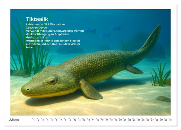 Produktbild: Urige Meerestiere pr&auml;historisch und seltsam (Wandkalender 2026 DIN A3 quer), CALVENDO Monatskalender