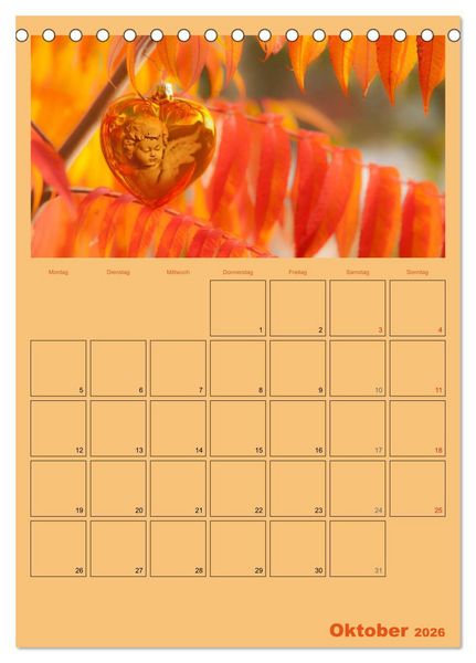 Produktbild: Monatsplaber f&uuml;r flei&szlig;ige Engel (Tischkalender 2026 DIN A5 hoch), CALVENDO Monatskalender