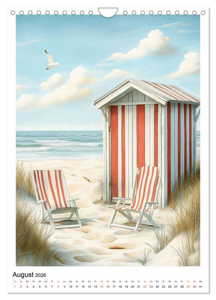Produktbild: Maritimes Vergn&uuml;gen am Strand (Wandkalender 2026 DIN A4 hoch), CALVENDO Monatskalender