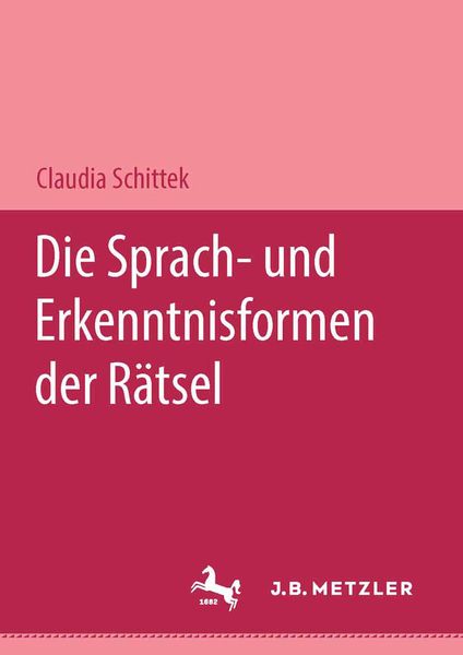 Produktbild: Die Sprach- und Erkenntnisformen der R&auml;tsel
