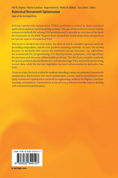 Produktbild: Numerical Nonsmooth Optimization