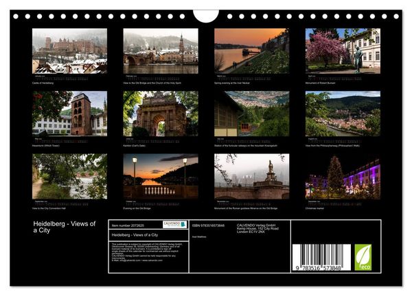 Produktbild: Heidelberg - Views of a City (Wall Calendar 2026 DIN A4 landscape), CALVENDO 12 Month Wall Calendar