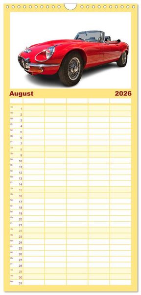 Produktbild: Familienplaner 2026 - Mein Autokalender mit 5 Spalten (Wandkalender, 21 x 45 cm) CALVENDO