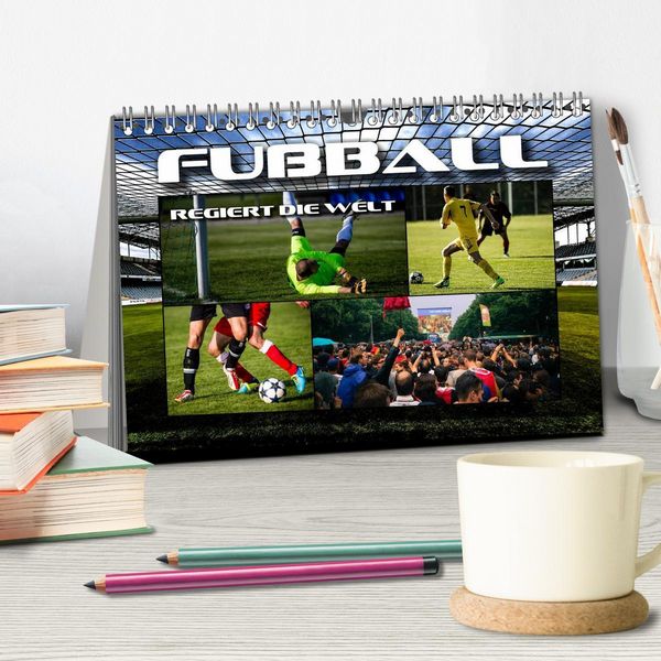 Produktbild: Fu&szlig;ball regiert die Welt (Tischkalender 2026 DIN A5 quer), CALVENDO Monatskalender