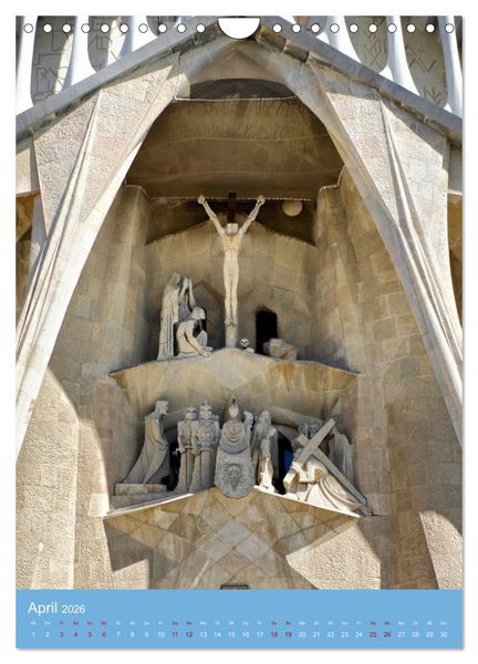 Produktbild: Sagrada Fam&iacute;lia - Gaud&iacute;s unvollendetes Meisterwerk (Wandkalender 2026 DIN A4 hoch), CALVENDO Monatskalender
