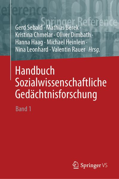 Produktbild: Handbuch Sozialwissenschaftliche Ged&auml;chtnisforschung