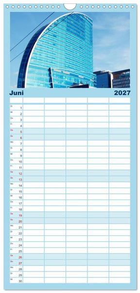 Produktbild: Familienplaner 2027 - UB, Ulan Bator, Ulaanbaatar mit 5 Spalten (Wandkalender, 21 x 45 cm) CALVENDO