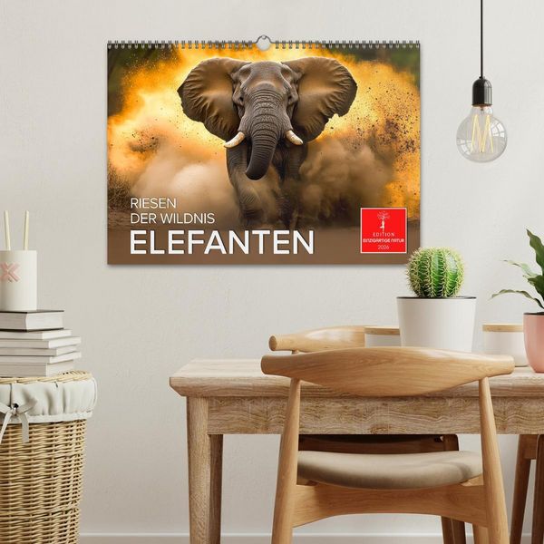 Produktbild: Elefanten - Riesen der Wildnis (Wandkalender 2026 DIN A3 quer), CALVENDO Monatskalender