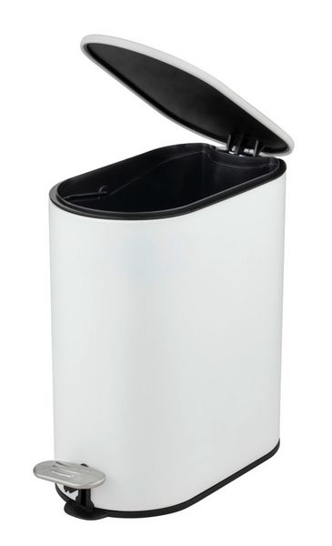 Produktbild: Kosmetikeimer Mod. Collungo, wei&szlig;, Stahl/Kunststoff, 5L, Easy-Close, mit herausnehmbarem