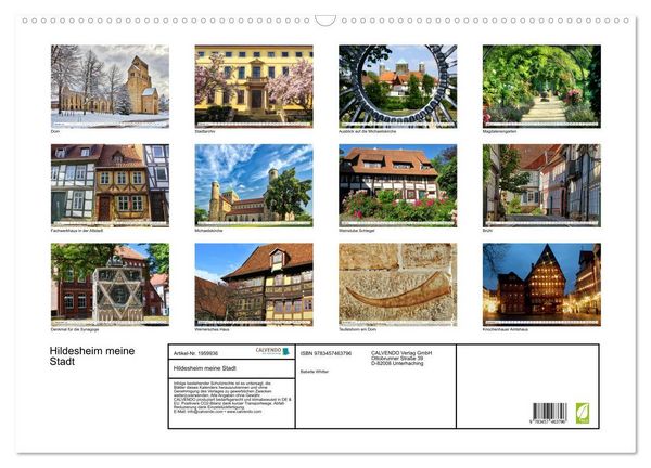 Produktbild: Hildesheim meine Stadt (Wandkalender 2026 DIN A2 quer), CALVENDO Monatskalender