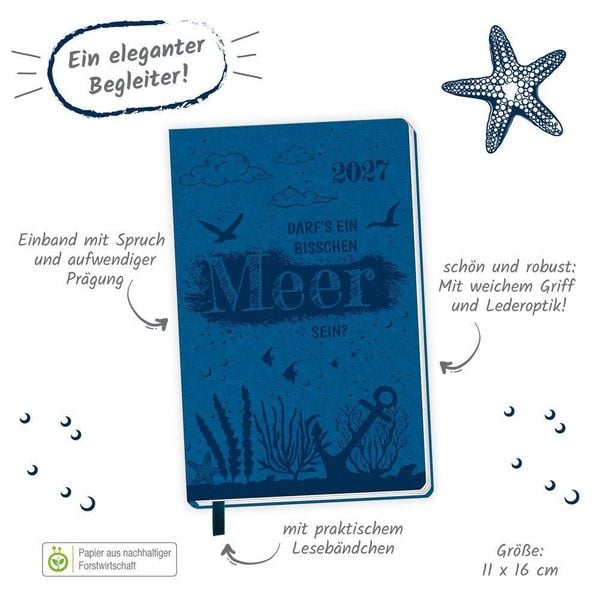 Produktbild: TR&Ouml;TSCH - Taschenkalender A6 Soft Touch Maritim 2027