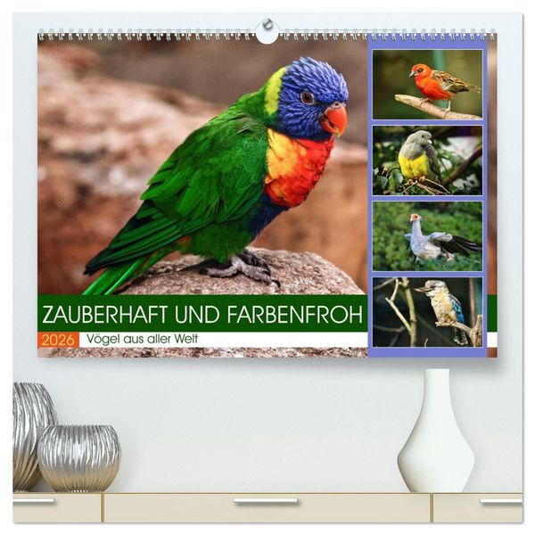 Produktbild: Zauberhaft und farbenfroh (hochwertiger Premium Wandkalender 2026 DIN A2 quer), Kunstdruck in Hochglanz