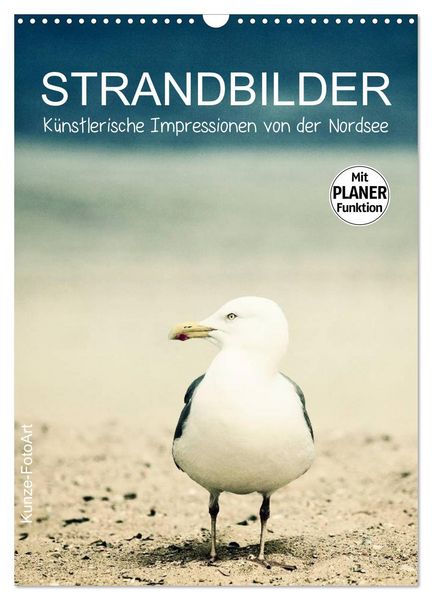 Produktbild: Strandbilder - K&uuml;nstlerische Impressionen von der Nordsee (Wandkalender 2026 DIN A3 hoch), CALVENDO Monatskalender