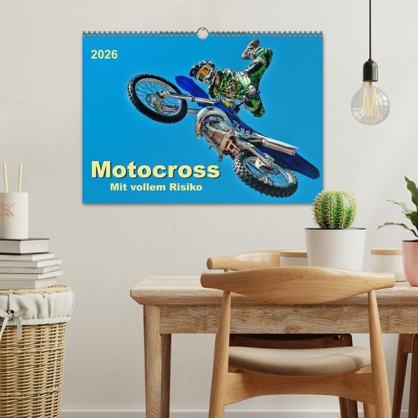 Produktbild: Motocross - mit vollem Risiko (Wandkalender 2026 DIN A3 quer), CALVENDO Monatskalender