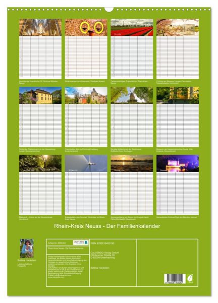 Produktbild: Rhein-Kreis Neuss - Der Familienkalender (Wandkalender 2026 DIN A2 hoch), CALVENDO Monatskalender