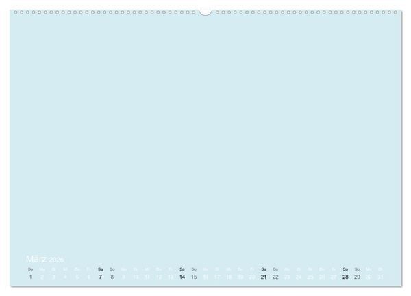 Produktbild: Bastelkalender - hell Blau (Wandkalender 2026 DIN A2 quer), CALVENDO Monatskalender