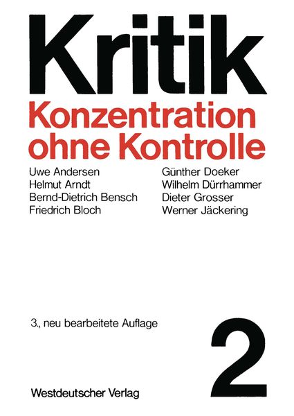 Produktbild: Konzentration ohne Kontrolle