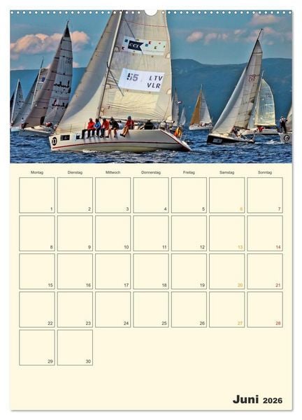 Produktbild: Segeln, unser Jahresplaner (hochwertiger Premium Wandkalender 2026 DIN A2 hoch), Kunstdruck in Hochglanz