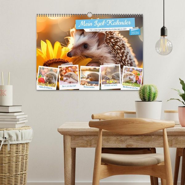 Produktbild: Mein Igel-Kalender (Wandkalender 2026 DIN A3 quer), CALVENDO Monatskalender