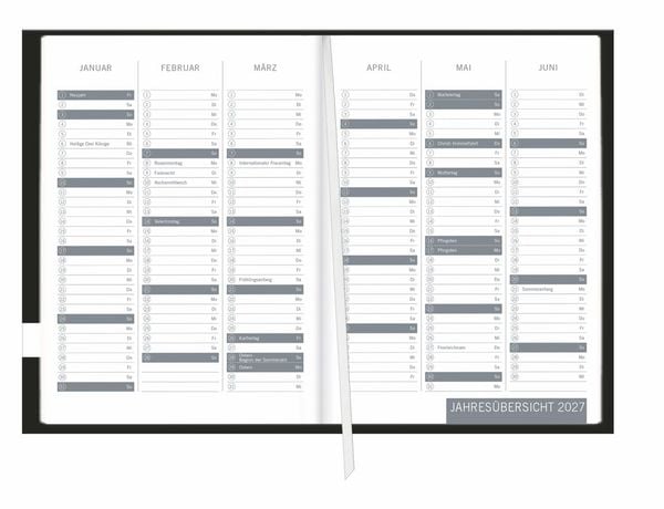 Produktbild: times&more Kalenderbuch schwarz 2027