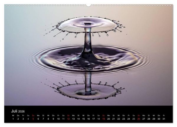 Produktbild: Liquid Art - Magische Momente mit Wassertropfen (Wandkalender 2026 DIN A2 quer), CALVENDO Monatskalender