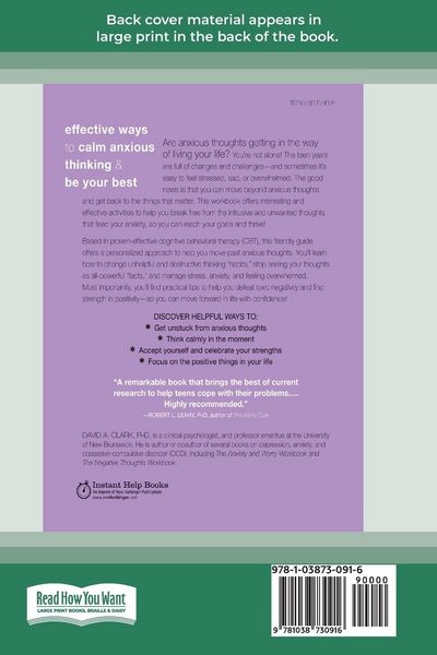 Produktbild: The Anxious Thoughts Workbook for Teens