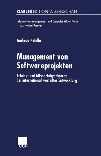 Produktbild: Management von Softwareprojekten