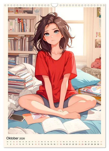 Produktbild: Manga - ein cooles Jahr (Wandkalender 2026 DIN A3 hoch), CALVENDO Monatskalender