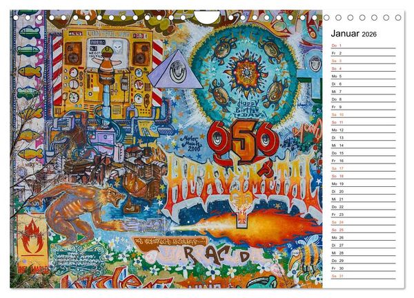 Produktbild: Graffiti (Wandkalender 2026 DIN A4 quer), CALVENDO Monatskalender