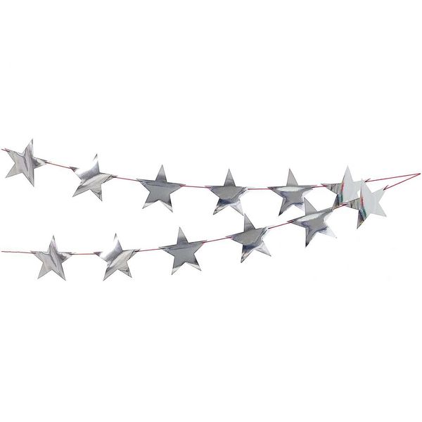 Produktbild: Girlande Sterne, silber , 3 Meter