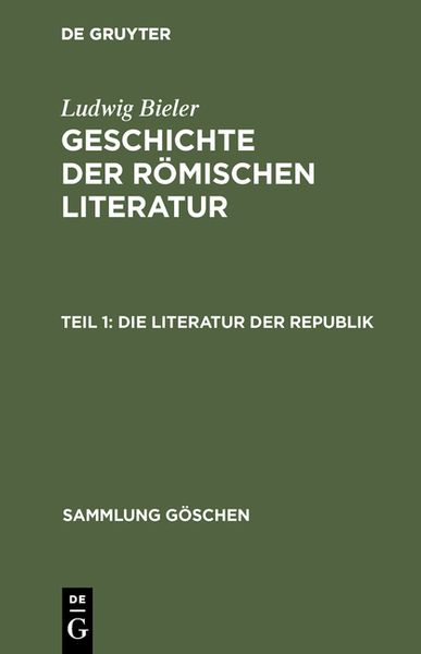 Produktbild: Die Literatur der Republik