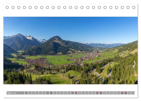 Produktbild: Oberallg&auml;u Panorama (Tischkalender 2026 DIN A5 quer), CALVENDO Monatskalender