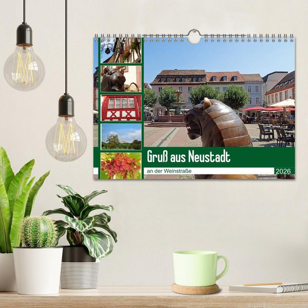 Produktbild: Gru&szlig; aus Neustadt an der Weinstra&szlig;e (Wandkalender 2026 DIN A4 quer), CALVENDO Monatskalender